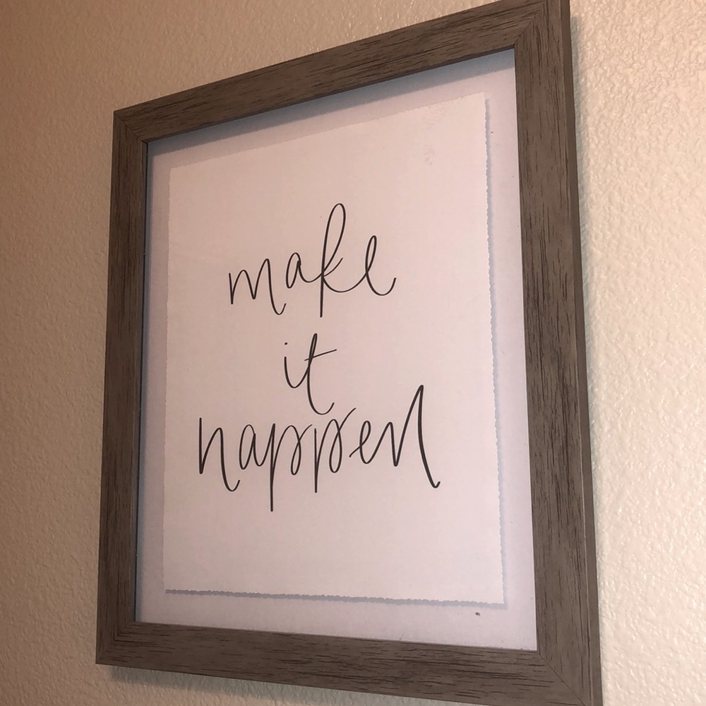 Wall decor- “Make it happen”